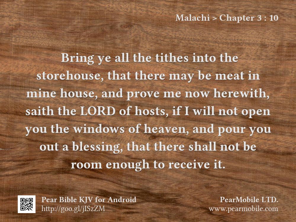 Malachi, Chapter 3:10